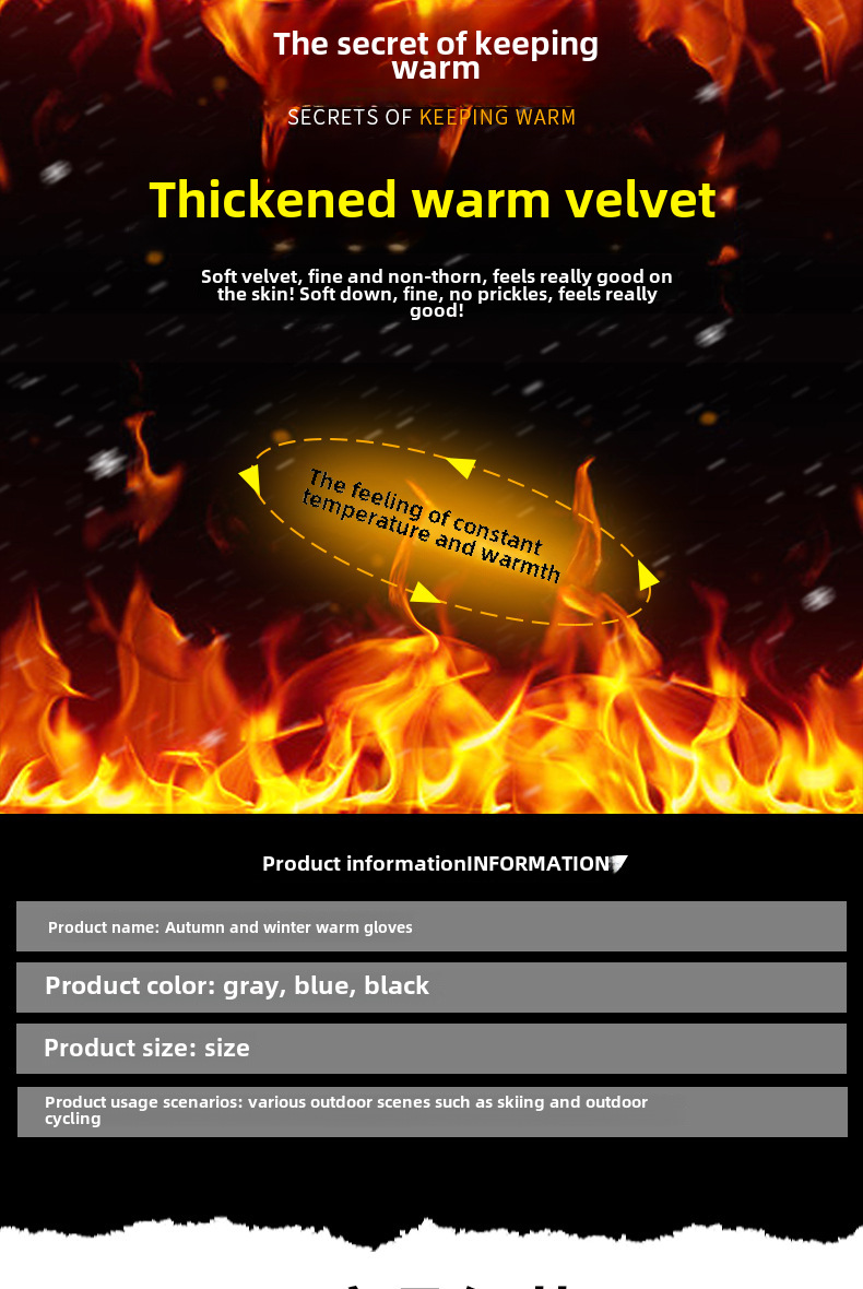 Herre vinter husholdning efterår yderhud følelse ski varm vindtæt vandtæt fortykket fleeceforet kuldebestandig touchscreen ridehandsker_voghion.com