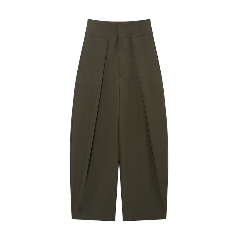 Foreign Trade Wholesale Autum New European and American Style High-Waisted Pleated Balloon Pants 1255557