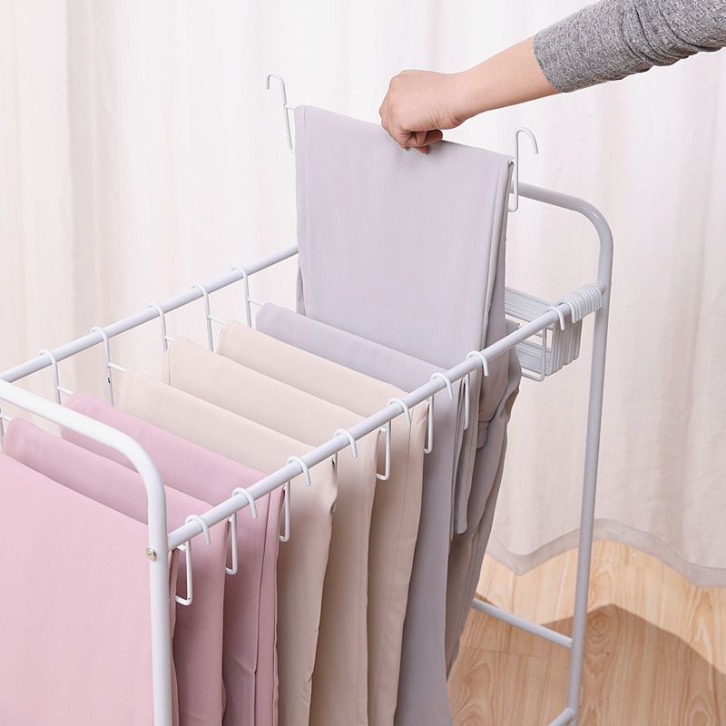 Estante de pantalones para almacenar artefactos multifuncionales móviles armario doméstico multicapa sin marcas percha de ropa grande percha de pantalones percha de almacenamiento