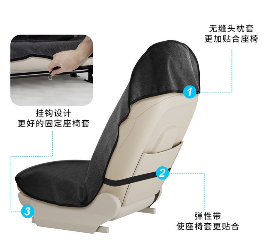Universal Car Seat Cover for Cross-Border Use, Sweat-Absorbent, Non-Slip, Dust-Proof Seat Pad, Outdoor Sports Seat Waterproof Towel Cushion