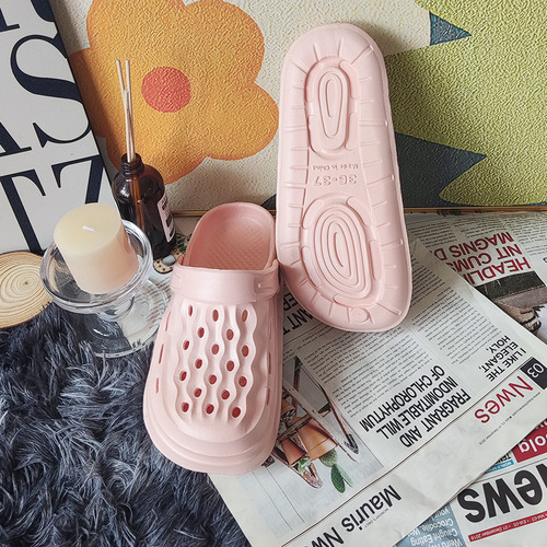 Stomp Pouch Shoes for Women - Summer Home Interior Thick Sole Outdoor Wear Beach Headwear Cross-border TEMU Dropshipping