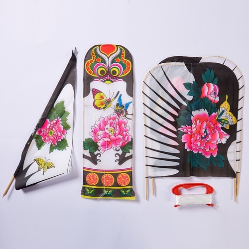 Handmade kite diy material package homemade children's breeze easy to fly hand-painted blank graffiti coloring painting paper kite