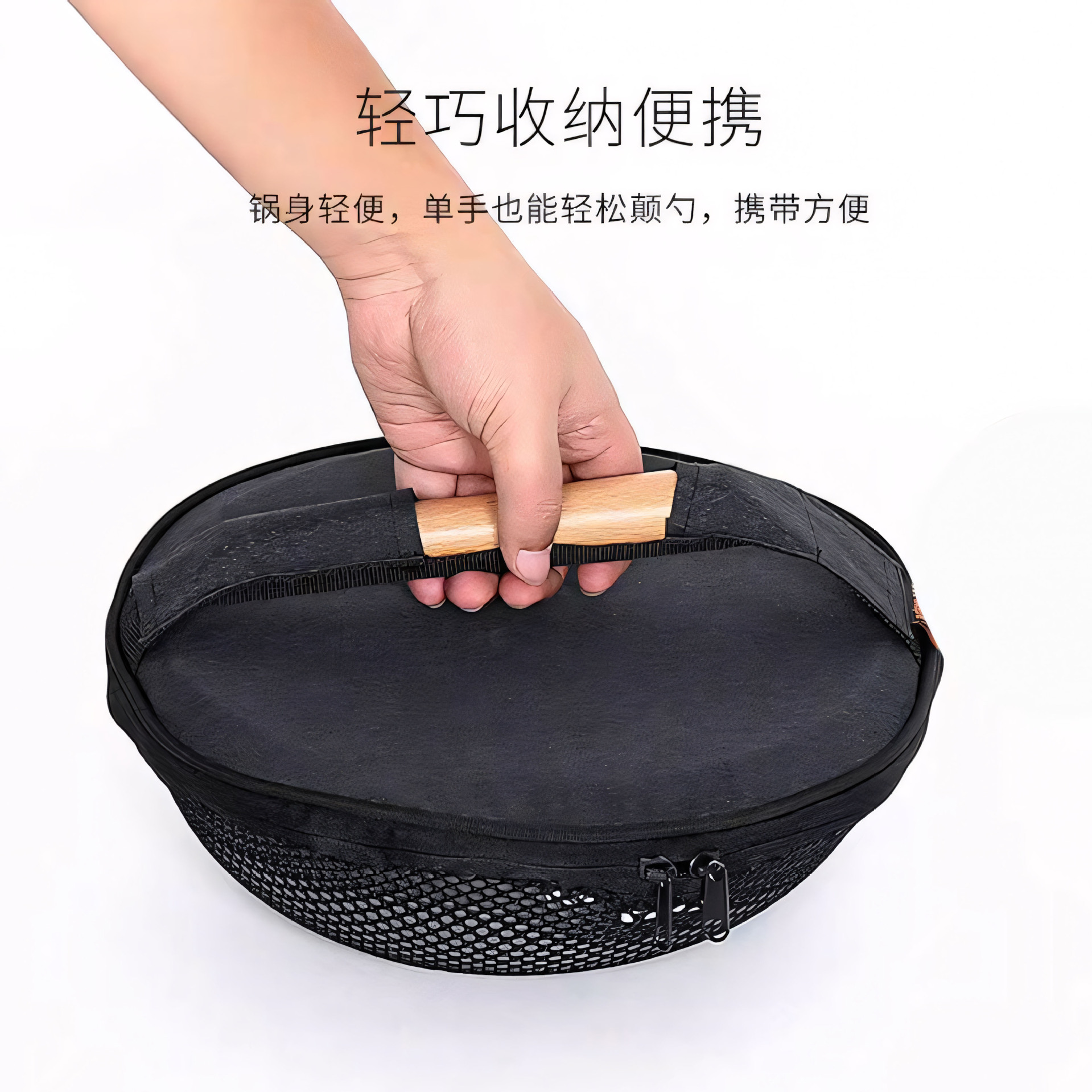 야외 캠핑 냄비 세트 중국식 냄비 붙지 않는 코팅 휴대용 접이식 냄비 세트 캠핑 자율 주행 조리기구 냄비 냄비