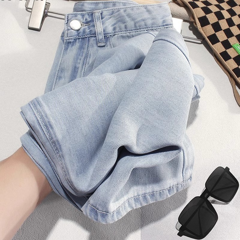 天絲直筒牛仔褲女2024年新款垂感夏季闊腿冰絲高腰顯瘦小個子褲子