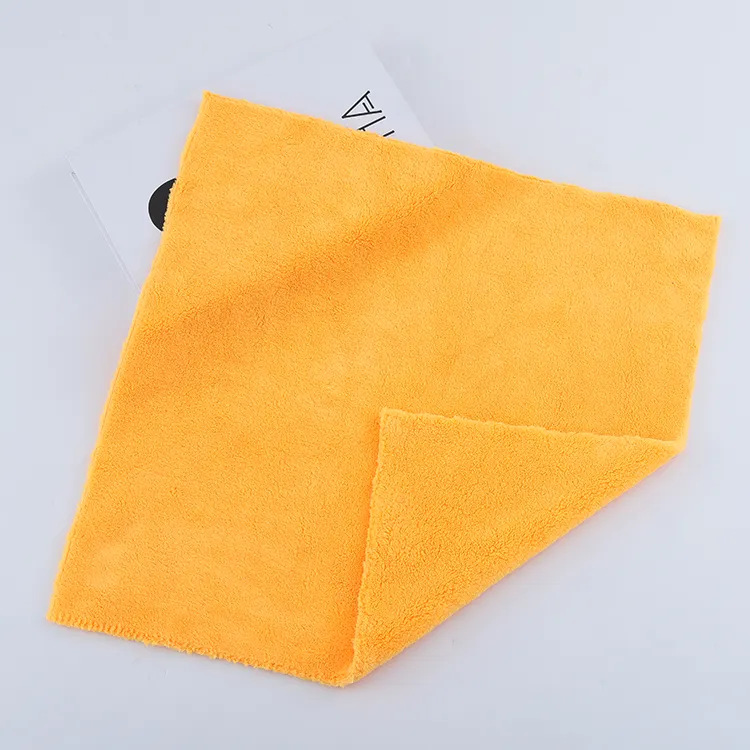 Mayorista tela de limpieza de urdimbre absorción de agua pulido tela de lavado de automóviles microfibra limpia toallas de cocina tamaño fijo color