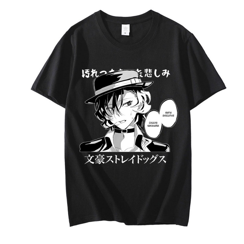 2022新款 文豪野犬中原中也 动漫套头T恤跨境薄款男女短袖 tshirt