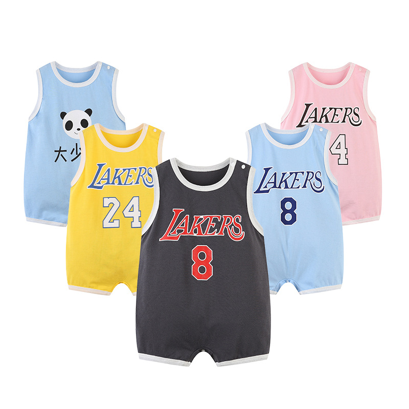 Baby Jumpsuit summer clothes baby sleeveless vest Harbin clothes baby basketball clothes newborn sportswear thin climbing clothes