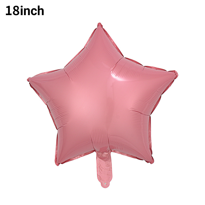 Versión de luz de 18 pulgadas estrella de cinco puntas película de aluminio globo estrella de color sólido papel de aluminio decoración de fiesta de cumpleaños al por mayor image 18