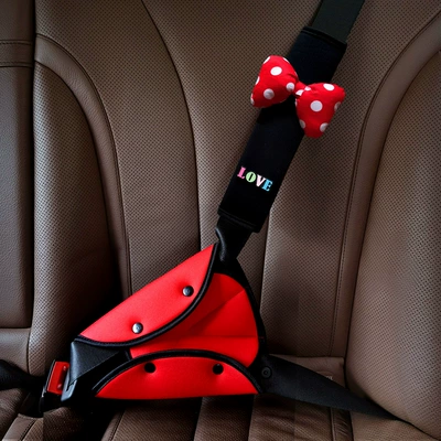Seat belt shoulder pad Adjuster Anti-Neck-Strangling Shoulder Protector - red-bow-four-seasons-universal