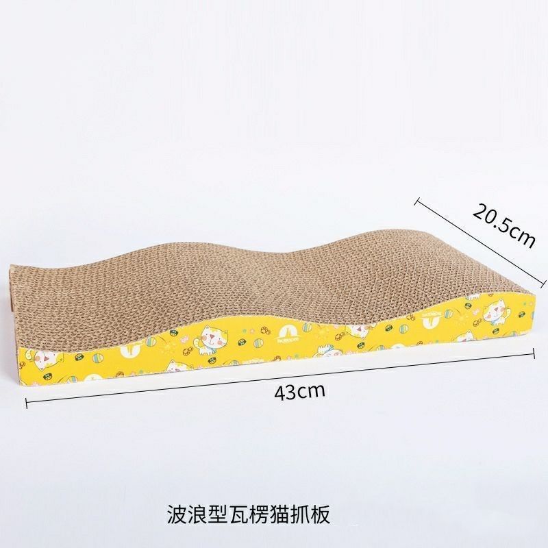 Papel corrugado gato agarre garra de tablero grande en forma de juguete no se cae garra de gato gato artículos de gato resistentes al desgaste