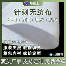 现货批发无纺布针刺棉多克重家纺服装门襟填充棉 棉衣羽绒服铺棉