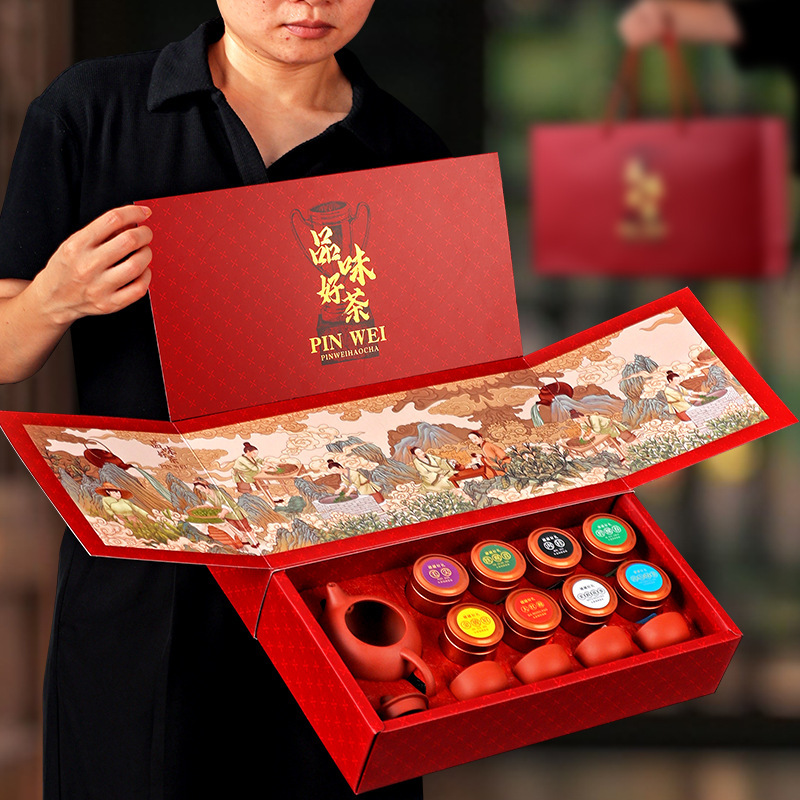 Taste Good Tea, High-End Gift Box, Jinjunmei Zhengshan Xiaozhong Dahongpao Cinnamon Green Tea, Gift for Elders