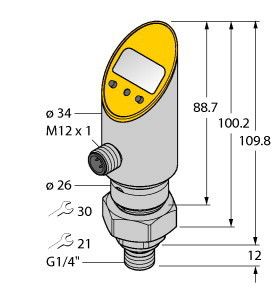 Turck 图尔克PS250R-504-LI2UPN8X-H1141 /3GD压力传感器 2UPN8X