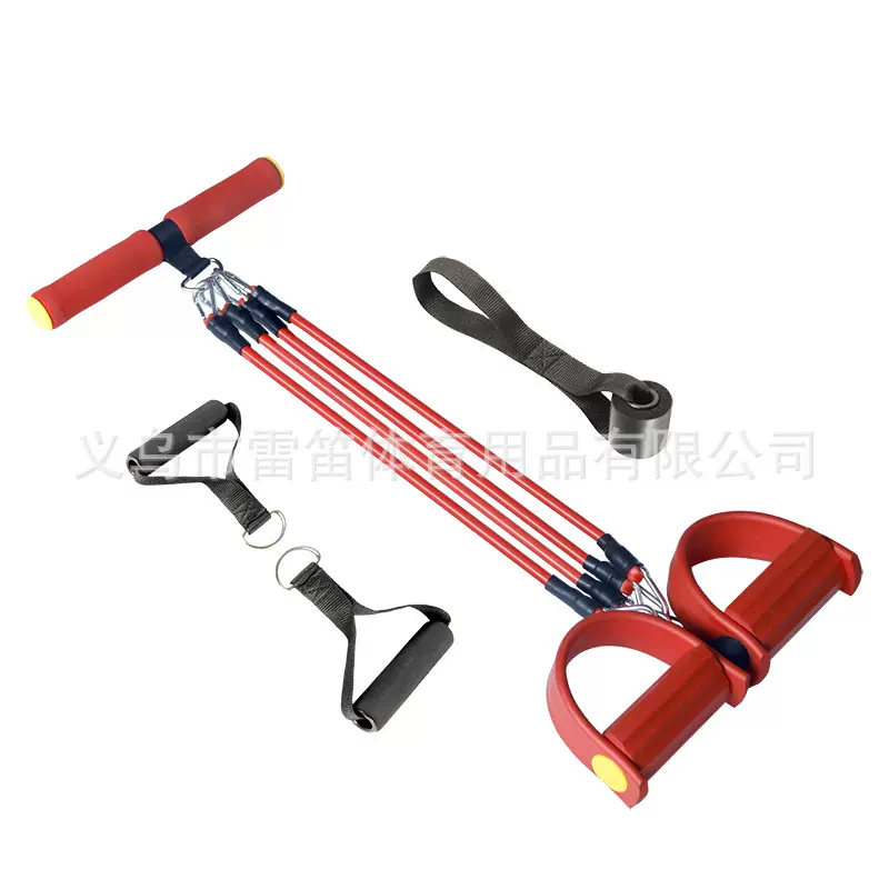 脚蹬拉力器学生练习仰卧起坐辅助拉力绳家用女瑜伽健身腰腹训练器