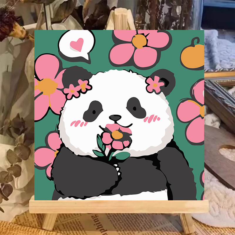 Pintura al óleo digital animal 20 * 20 dibujos animados pintados a mano para curar la pintura pintada a mano pintada al por mayor pintada a mano image 9
