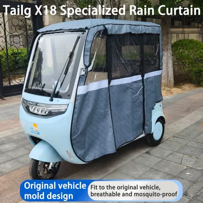 Tailg X18 üçtəkərli velosiped üçün külək, günəş, soyuğa davamlı yağış örtüyü (xaric üçün)