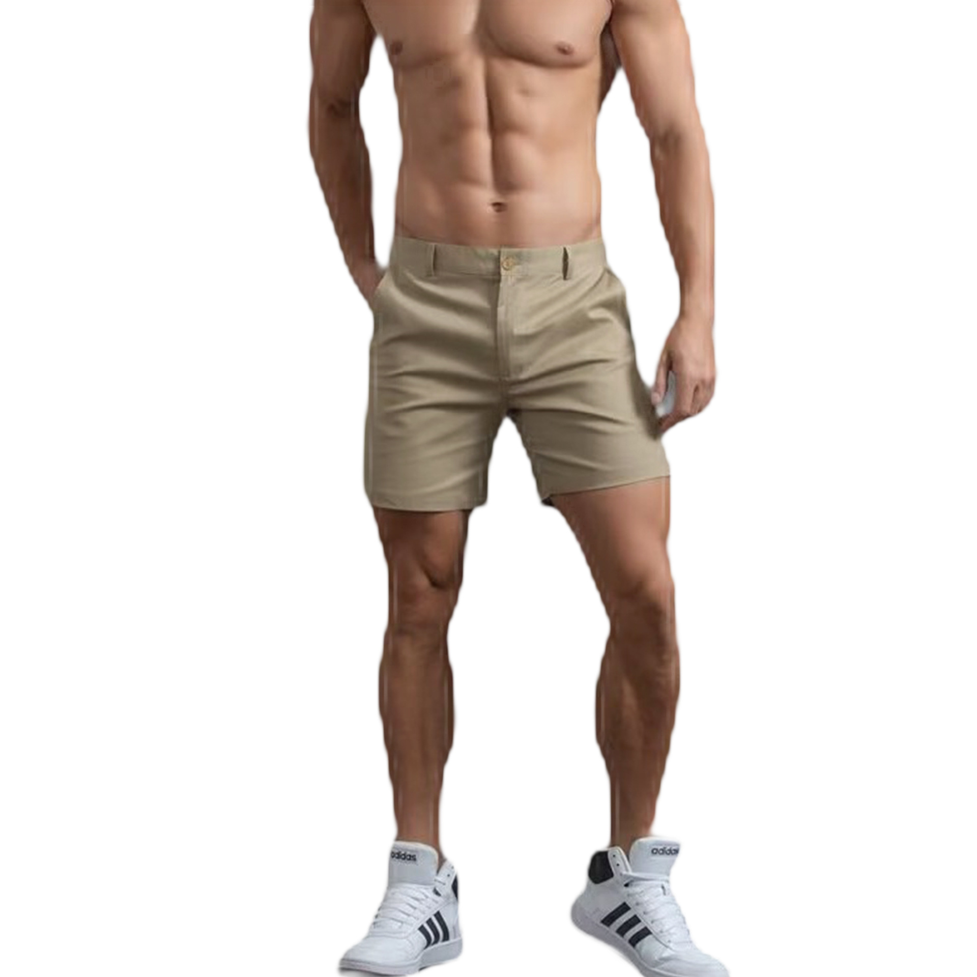 Explosiones transfronterizas europeas y americanas pantalones cortos delgados masculinos pantalones de algodón musculares de verano fábrica de negocios al por mayor