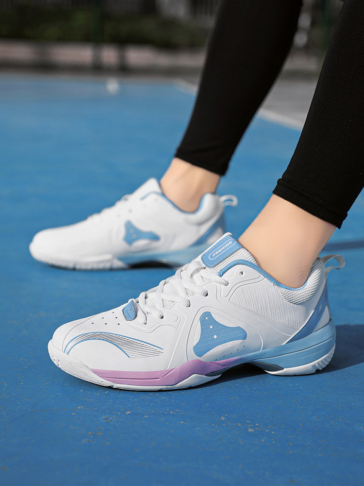Zapatos de bádminton para mujer, zapatos deportivos antideslizantes resistentes al desgaste para pareja, superficie de malla transpirable, zapatos de entrenamiento de competición para jóvenes estudiantes, adultos