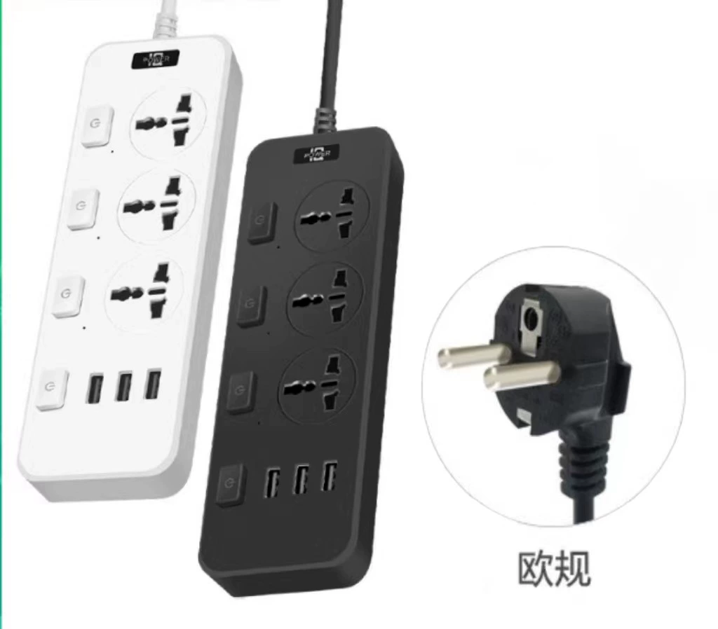 Кросс-бордер кабель питания с несколькими отверстиями USB, розетка 3 отверстия, эксклюзивная розетка с выключателем, бытовая розетка с множеством вставок и оптовая продажа