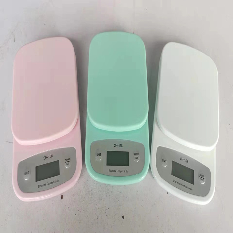 2021 nueva báscula de cocina báscula de horneado báscula electrónica 5kg / 1g con bandeja 158