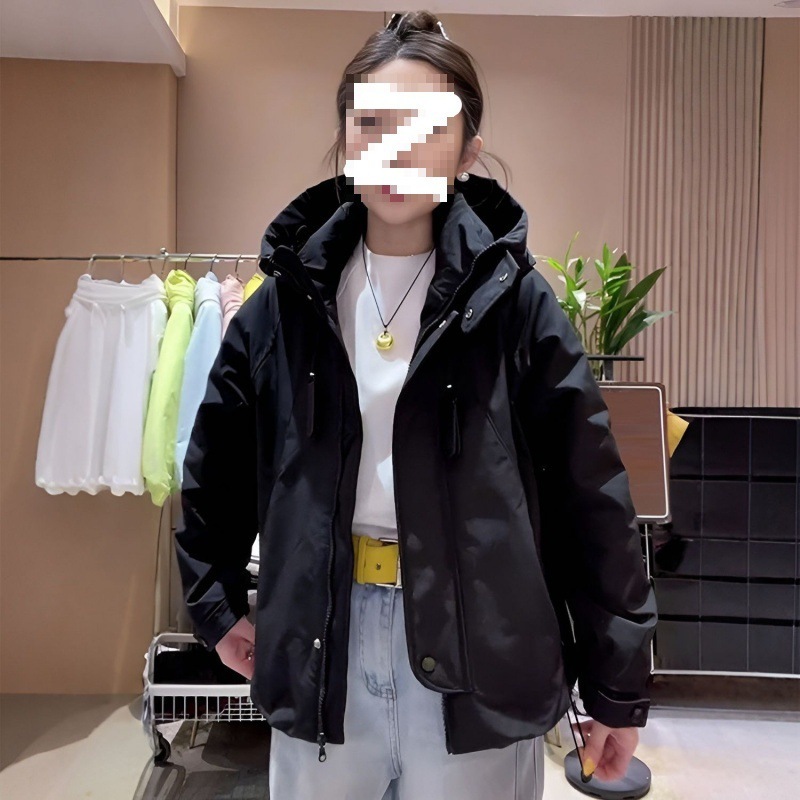 2025春秋新款短外套连帽宽松冲锋衣女款夹克薄款休闲风衣棒球服潮|undefined