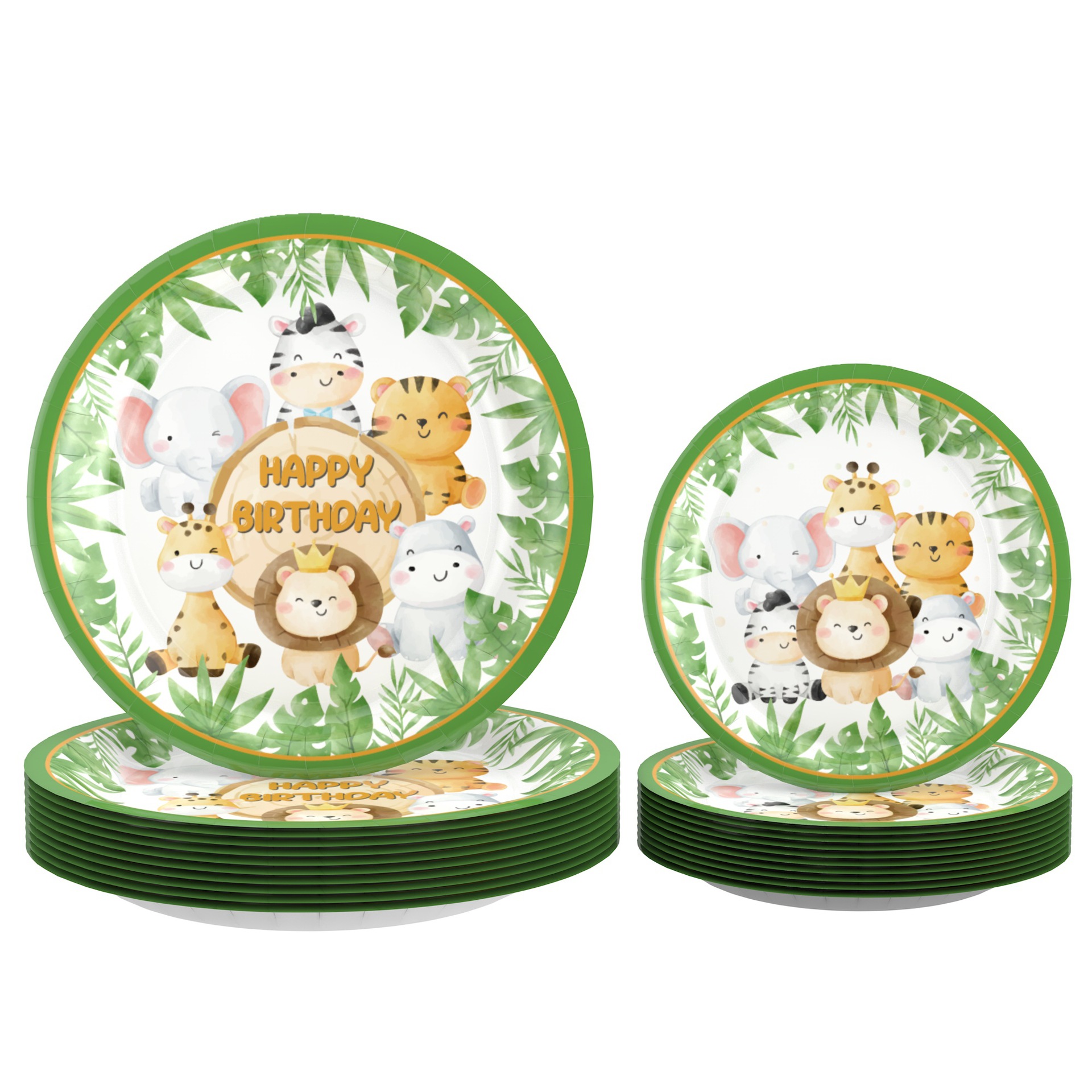 Amazon nuevo animal de la selva tema de la decoración del Partido de cumpleaños plato de papel desechable traje suministros de diseño de fiesta