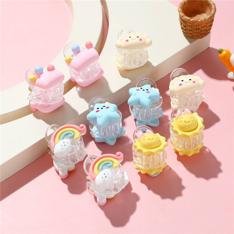 Muchachas Estilo De Dibujos Animados Estrella El Plastico Estrella Pinza Para El Cabello display picture 2