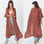 沙滩罩衫竹节布拼花边防晒开衫度假衫跨境亚马逊8686   Y