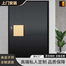 新中式自建房现代风别墅偏轴进户门德国海福乐天地轴防盗门