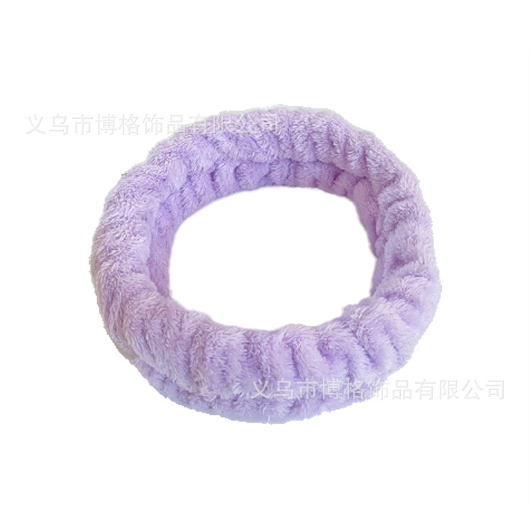 [Suministro especial transfronterizo] Correa para el cabello con cordón de franela europea y americana Correa para el cabello semiacabado de muñeca de felpa de color sólido monocromo