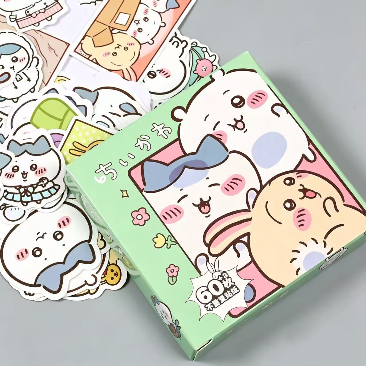63 pegatinas de caja de regalo para niños encantadores personajes de dibujos animados transfronterizos decoración caliente pegatinas impermeables al por mayor