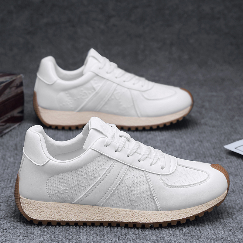 Zapatos de entrenamiento alemanes, zapatos de suela gruesa de verano de moda, superficie de cuero, impermeable, antideslizante, resistente al desgaste, tendencia de alta gama, zapatos Forrest Gump coreanos