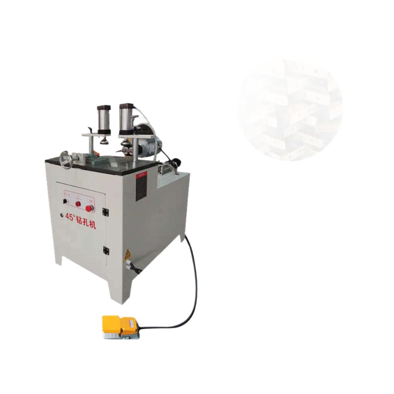 taladro de agujero inclinado lateral de tablero de muebles pequeño taladro de perforación horizontal de carpintería armario librería 45 grados máquina de agujero de pasador de madera