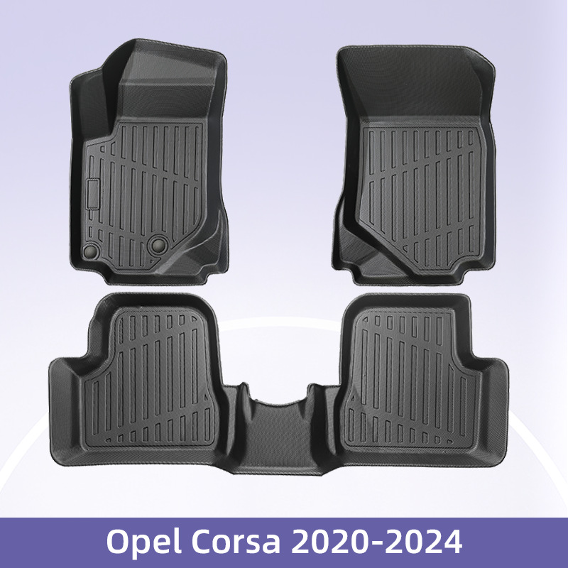 Europa para el combustible Opel Corsa 2020 - 2024 3D todo el tiempo TPE almohadilla de pie de automóvil