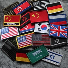 Embroidery customization, computerized embroidery label, company LOGO embroidery label, baby personalized flag cloth sticker