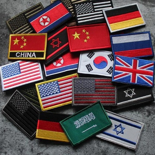 Embroidery customization, computerized embroidery label, company LOGO embroidery label, baby personalized flag cloth sticker