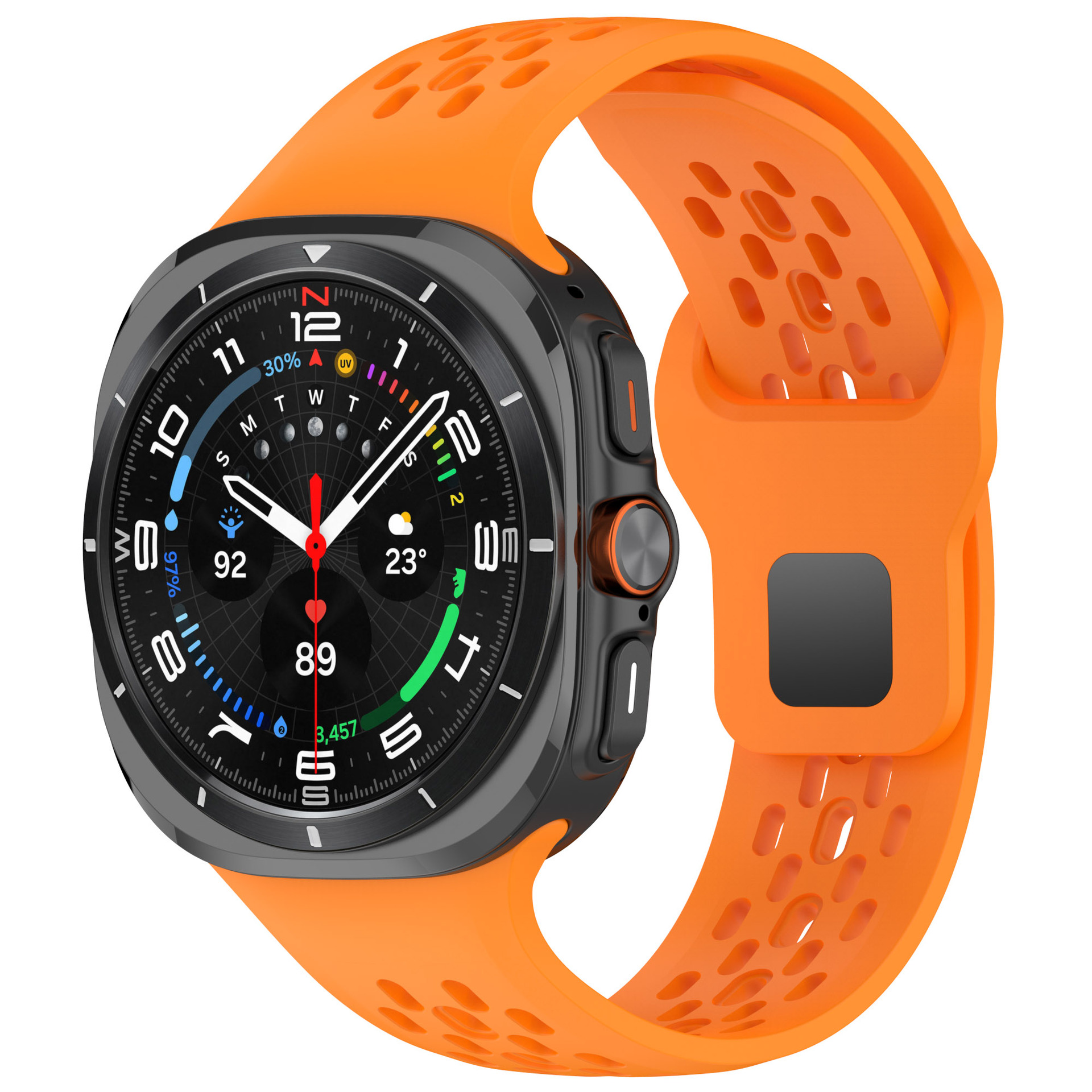 Suitable for the 47mm perforated sports breathable silicone replaceable watch strap of Samsung Galaxy watch7 ultra undefined
