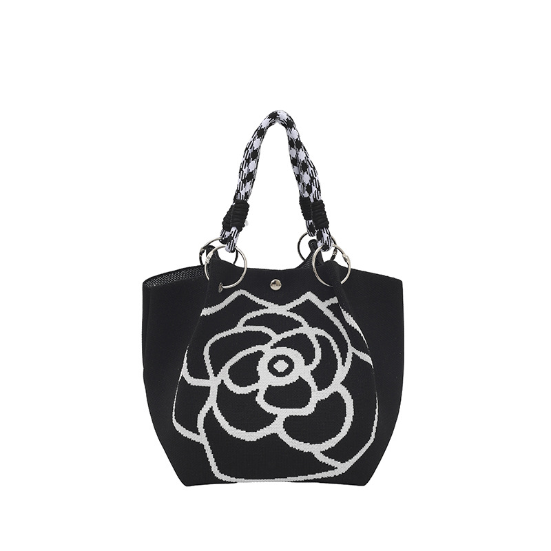 Bolsa de impresión coreana de niña nicho bolso de cubo de diseño diario versátil bolso de mano para estudiantes de viaje diario