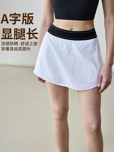 Women's Tennis Skirt Summer 2026 New Style Two-In-One Pleated Skirt Sports Short Skirt Anti-Exposure Quick-Dry with Pockets Yoga Skirt