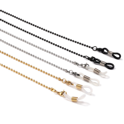 New style glasses chain glasses rope chain metal glasses hanging chain lanyard hanging neck anti-lost multi-purpose bead chain