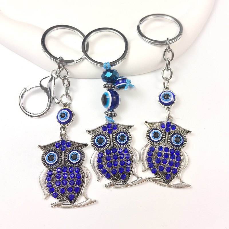 Cross-Border Hot-Selling Devil's Hand Keychain, Retro Ethnic Style Blue-Eyed Tree of Life Pendant, Car Bag Ornament