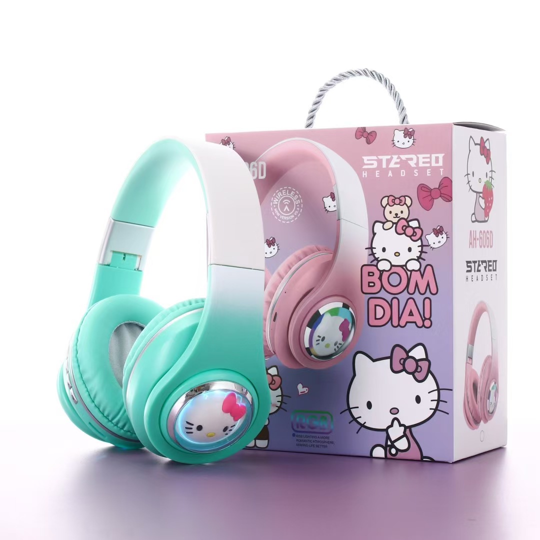 Nuevos productos de la cápsula espacial Kitty cuidadosa dibujos animados auriculares Bluetooth auriculares de música estéreo