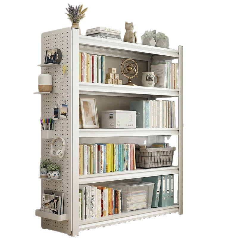 Estante de hierro forjado doméstico estante de almacenamiento fácil de aterrizar estante de almacenamiento multicapa estante de acero estante de libros pintados para niños estante de libros