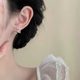 Exquisite Oil Dropping Flower 925 Silver Earrings Female Temperament Gentle Ear-less Mosquito Incense Plate Ear Clip