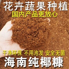 海南纯椰糠酸性椰砖免清洗脱盐无菌蔬菜种花绿植通用型30斤营养土