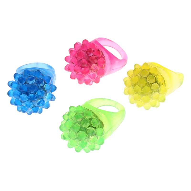 Amor fresa Rosa anillo de goma suave juguete Transfronterizo caliente Amazon anillo luminoso LED flash anillo