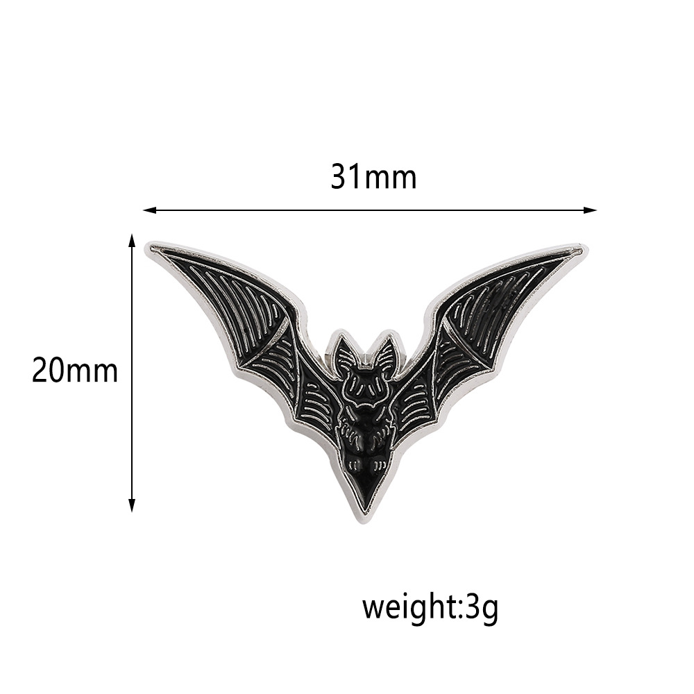 6g Weight Brooches Classification Retro Pin Badge Bat Alloy Metal Enamel Unisex Brooches
