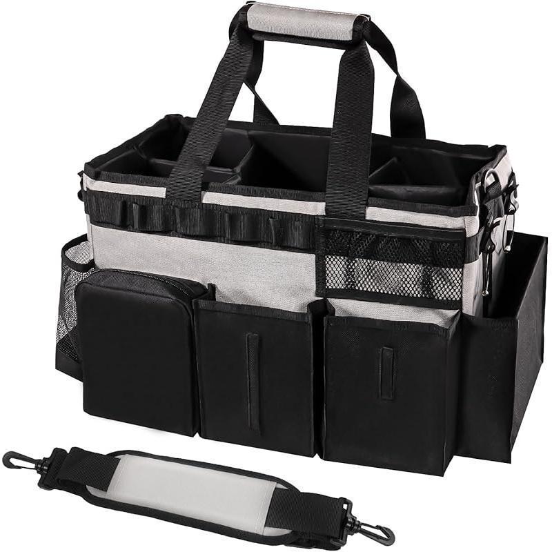 Wearable Cleaning Caddy Bag Supplies Organizer with Handle &|undefined