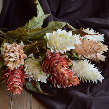 天猫批发家居装饰花艺仿真花欧式婚庆摆件假花仿干枯菠萝花帝王花