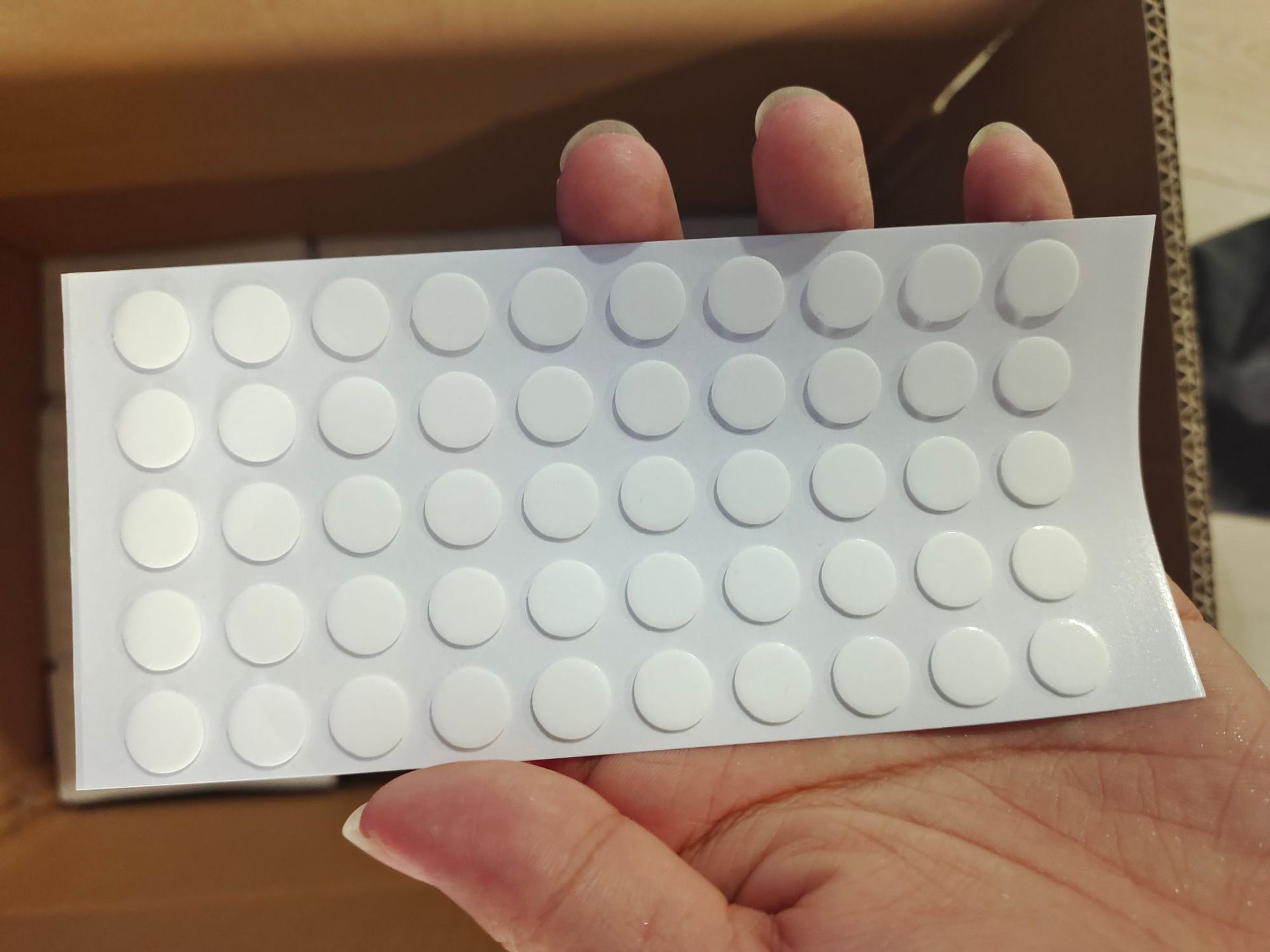 En stock 5cm ronda nano adhesivo de doble cara Parche transparente de alta viscosidad ronda dispensación decoración del coche fijo adhesivo extraíble